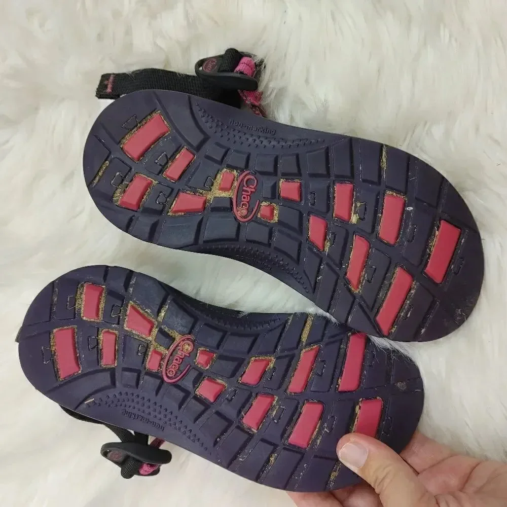 CHACO ZX/1 SANDALS ~ PINK PURPLE ~ SZ 3 YOUTH ~ GENTLY WORN.